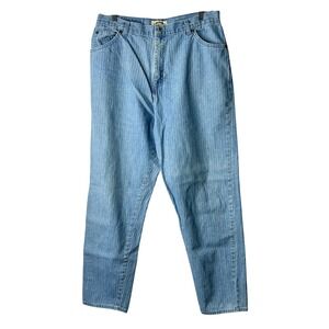 Vintage Sonoma Jean Company Jeans 18 Medium Blue Striped Denim Mom‎ Jeans